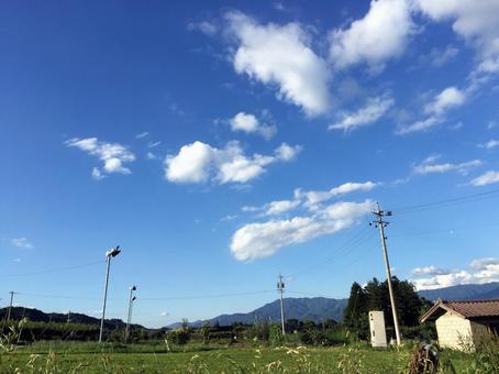 田舎の風景 青空 晴天 田舎の風景 青空 晴天の写真