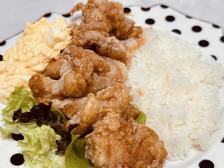 タルタルチキン南蛮プレート タルタルチキン南蛮プレート チキン南蛮,タルタルソース,からあげの写真素材