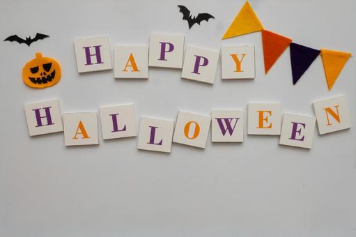 白背景のハロウィンデザイン 白背景のハロウィンデザインの写真