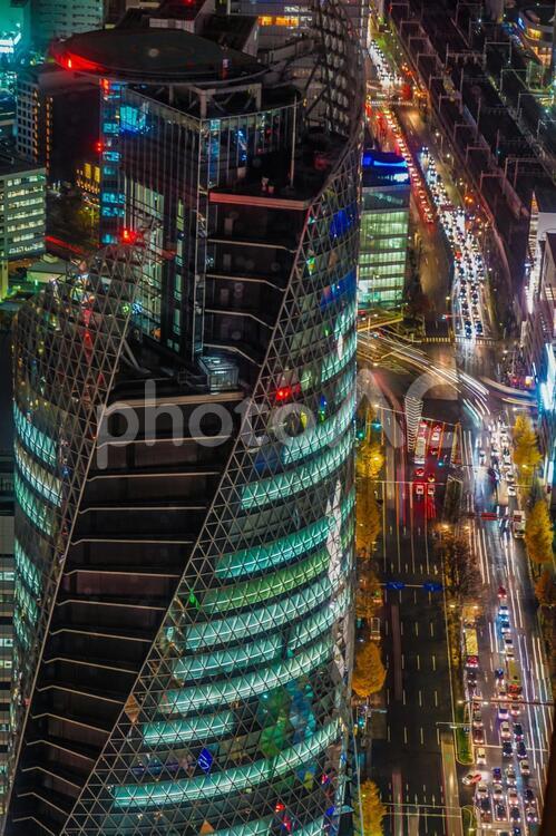 名古屋の夜景（スカイプロムナードから）１６ イルミネーション,キラキラ,タワーの写真素材