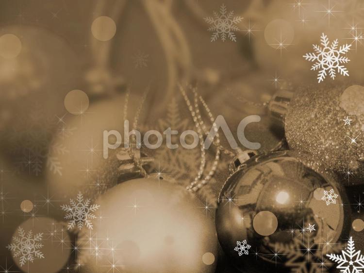 クリスマス　オーナメント（セピア） クリスマス,オーナメント,ボールの写真素材