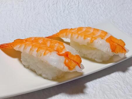エビ　握り寿司 エビ,握り寿司,日本料理の写真素材