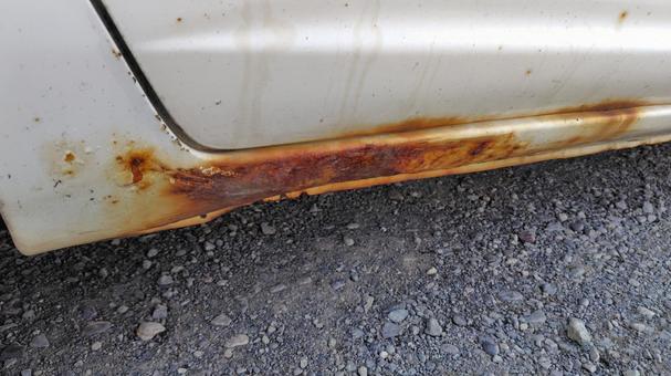 車のサビ 車,サビ,傷の写真素材