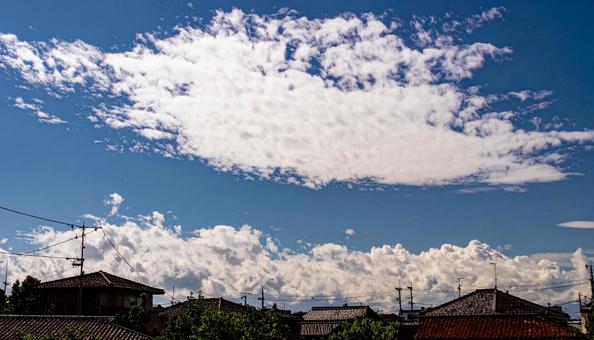 ベランダから見える住宅街 ベランダから見える住宅街の写真