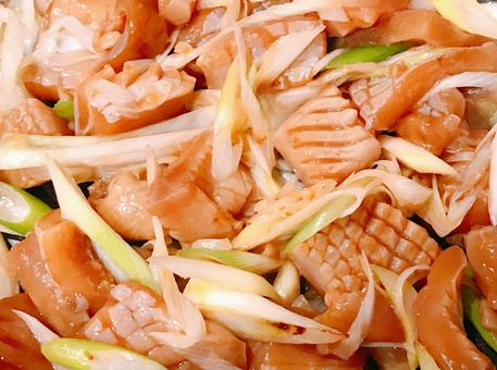 葱いか照り焼き 葱いか照り焼き,照焼,照り焼きの写真素材