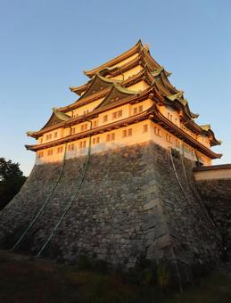 名古屋城　天守　大天守　夕映え 名古屋城,尾張徳川家,御三家の写真素材
