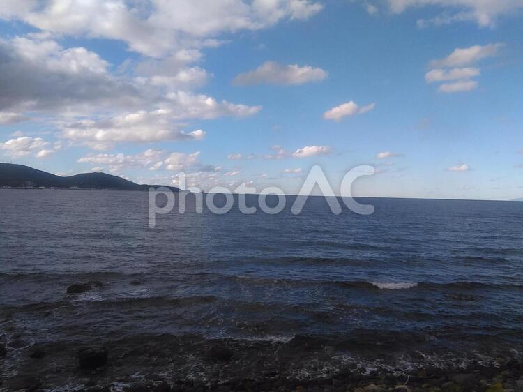 きれいな海と空 海,空,海岸の写真素材