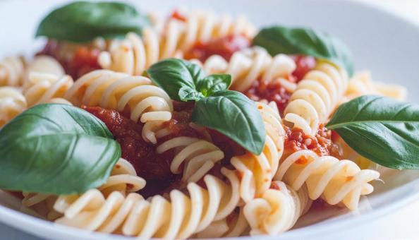 トマトパスタ トマトパスタ トマトパスタ,パスタ,食べ物の写真素材