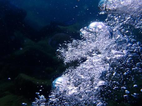 Photo, sea, bubble, breathe, 