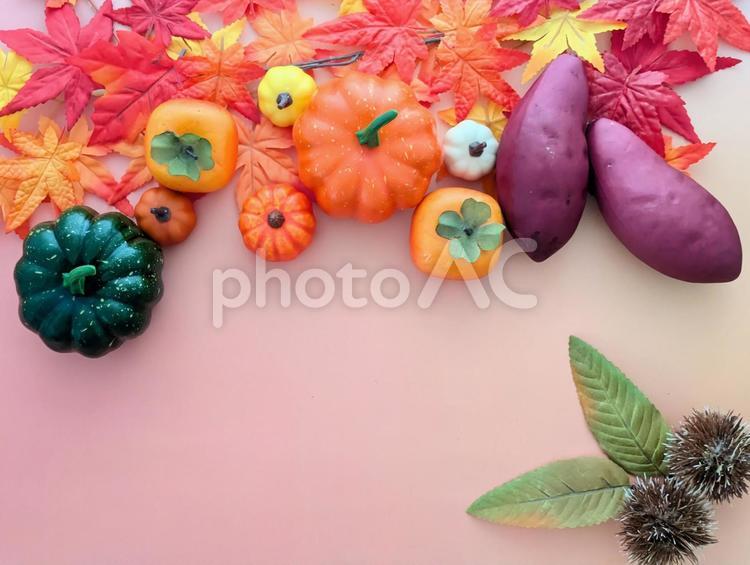 秋イメージ（秋の味覚）2 秋,秋の味覚,紅葉の写真素材