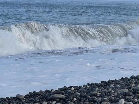 海岸　波　太平洋 波,波打ち際,海の写真素材