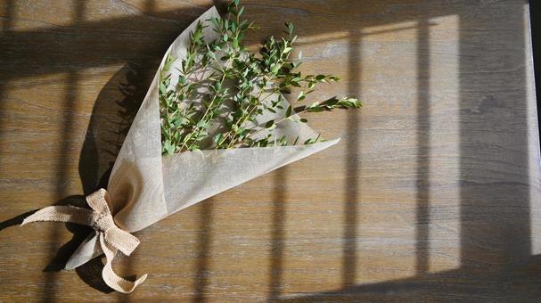 ユーカリのブーケ ユーカリ,ハーブ,花束の写真素材