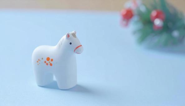 干支小物 年賀状素材 午年 干支小物 年賀状素材 午年の写真