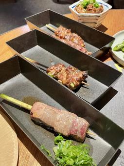 おしゃれ焼き鳥 おしゃれ焼き鳥 焼き鳥,おしゃれ,スタイリッシュの写真素材