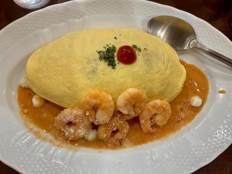 エビのオムライス エビのオムライスの写真