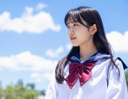 女子学生 横顔 14の写真