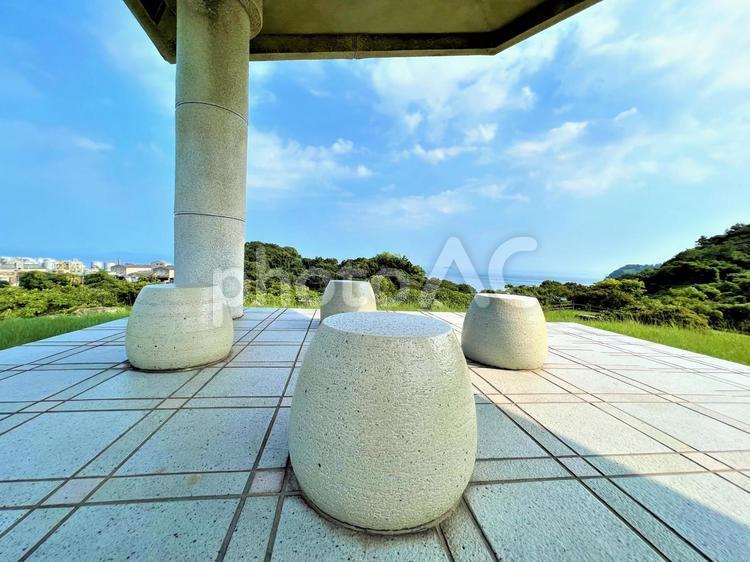 公園の丘の上の展望所 公園,丘,展望所の写真素材