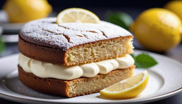 レモンとジンジャーレモンケーキの写真