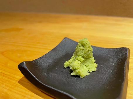 寿司屋のわさび わさび,寿司,刺身の写真素材