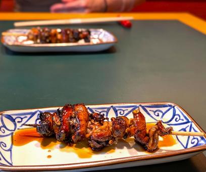 鰻の肝の串焼き 鰻の肝の串焼き 鰻,うなぎ,肝の写真素材