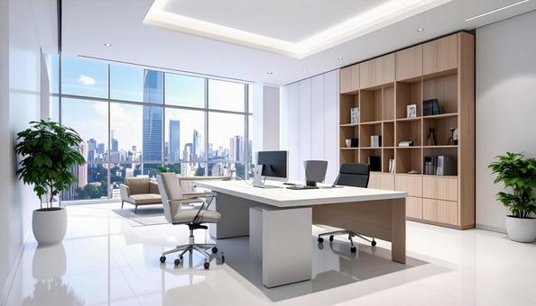 無人のオフィス内観の写真