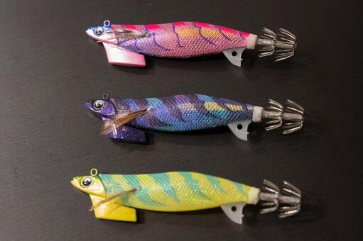 エギ 釣り具,ティップラン,餌木の写真素材