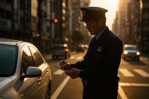 街を守る警官 街を守る警官の写真
