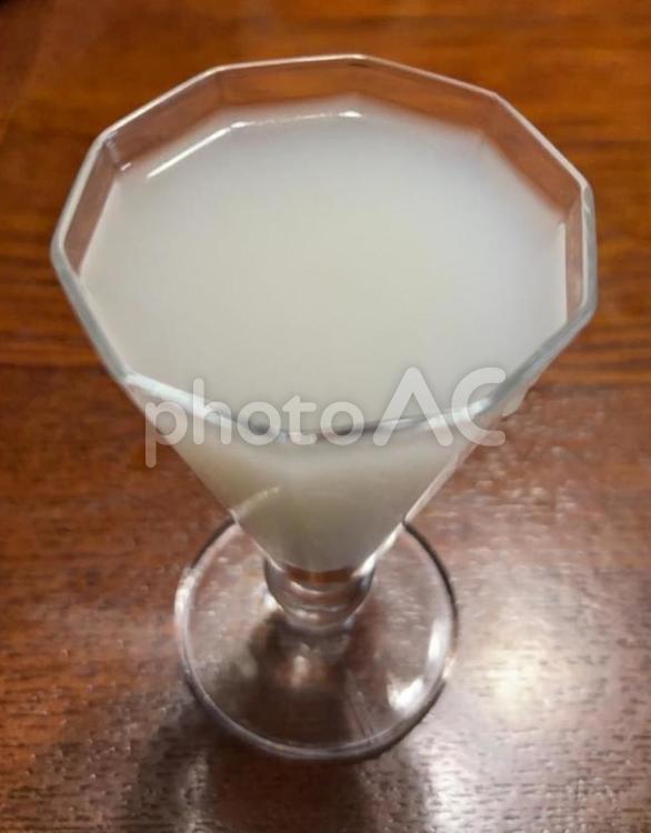 R7.02.04　濁り酒北あきたのグラス 濁り酒,北あきた,グラスの写真素材