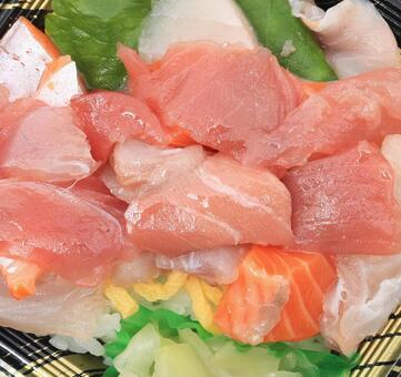 ばらちらし丼（魚屋さんの鮨） ばらちらし丼,鮨,ちらし鮨の写真素材