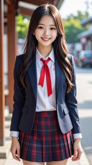 ブレザーの学生 ブレザーの学生の写真