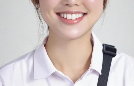生成AI はにかむ色白の女子学生 生成AI はにかむ色白の女子学生の写真