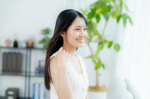 ビューティーイメージ ビューティー,美容,笑顔の写真素材