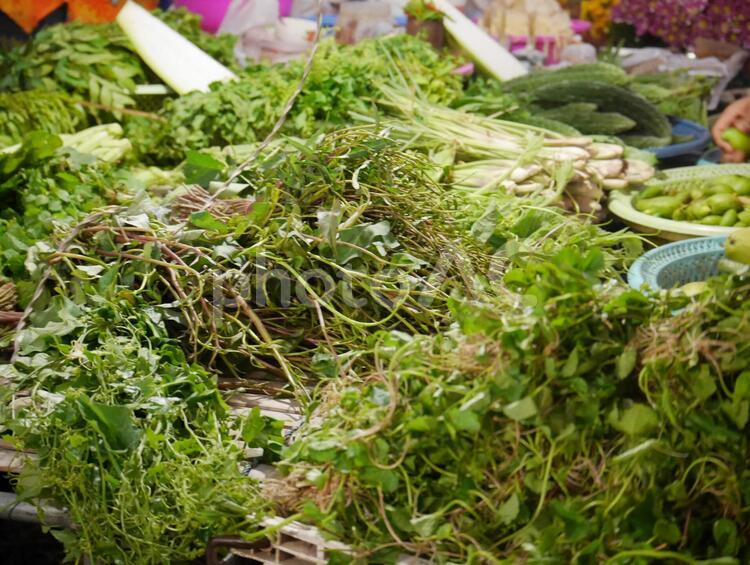 タイ　野菜　市場 おすすめ,アジア,タイの写真素材