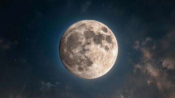宇宙の壮大さ:月のクローズアップ 宇宙の壮大さ:月のクローズアップの写真