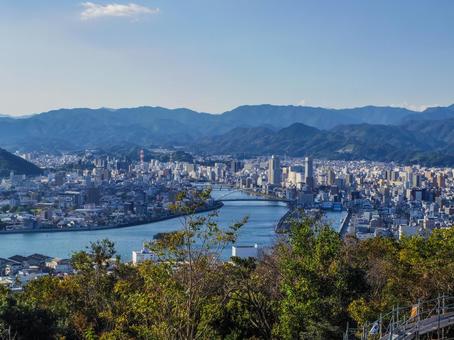 【高知県】高知市・五台山展望テラス 五台山展望テラス,高知市,高知県の写真素材