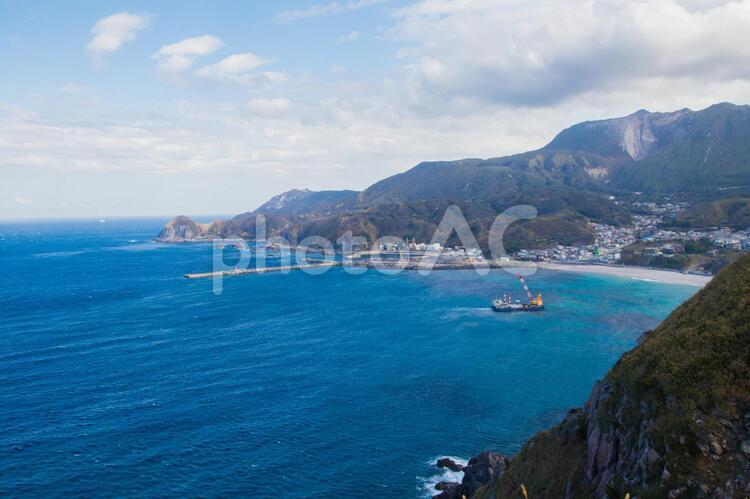 ありま展望台からの眺め ありま展望台,神津島,展望台の写真素材