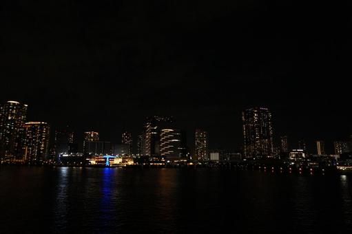 東京の海岸付近ビルの夜景2 東京の海岸付近ビルの夜景2 ビル,高層ビル,街の写真素材