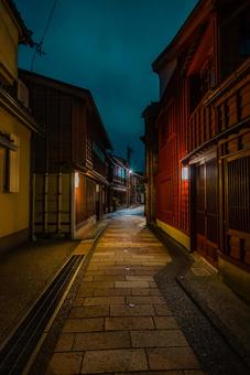 【石川】夜のひがし茶屋街 【石川】夜のひがし茶屋街 ひがし茶屋街,石川,金沢の写真素材