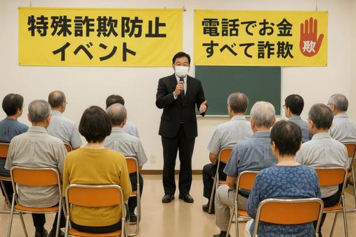 詐欺防止啓発イベント会場の写真