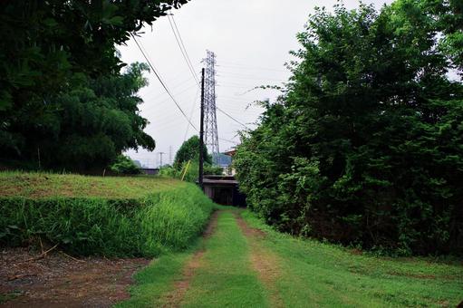 夏の田舎の風景 夏の田舎の風景 田舎,7月,真夏の写真素材