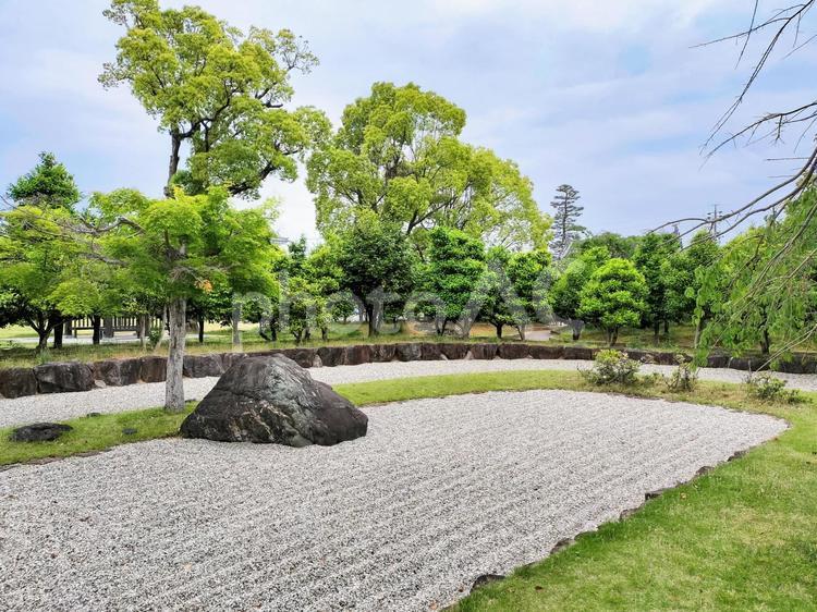 西尾市歴史公園　旧近衛邸の庭園の枯山水 西尾市歴史公園,旧近衛邸,庭園の写真素材