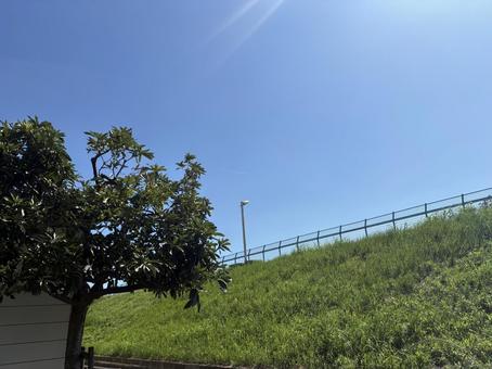青空と坂 青空と坂の写真