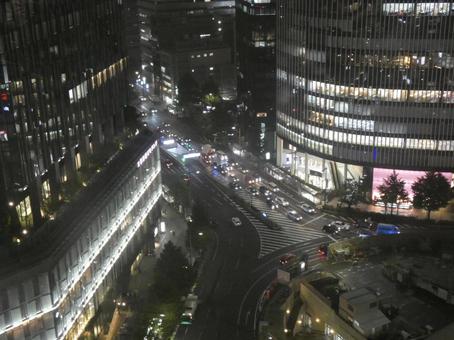 名古屋駅前　夜 名古屋駅,駅前,夜の写真素材