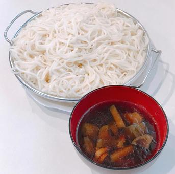 ひやむぎ ひやむぎ,冷や麦,乾麺の写真素材
