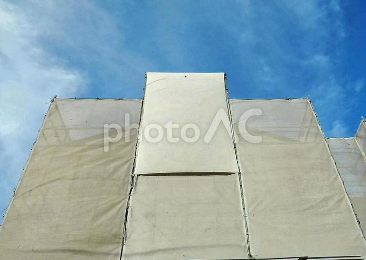 【工事写真】工事用防護シート 防護シート,シート,防護の写真素材