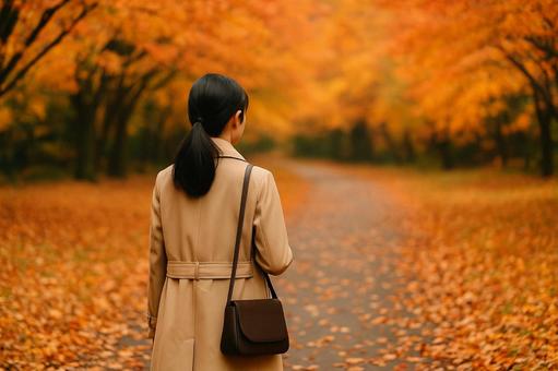 後ろ姿の女性 後ろ姿の女性の写真