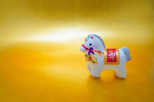 正面向き午土鈴の縁起物 午年,干支,2026年の写真素材