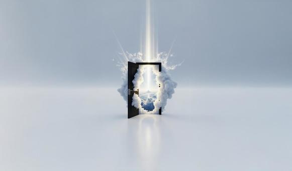 雲の扉から広がる未来の写真