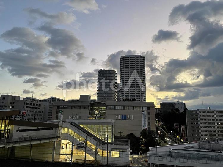 夜明け前　風景 夜明け前,風景,横浜市の写真素材