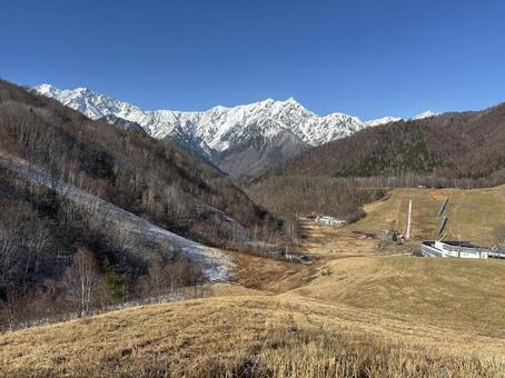 冠雪の北アルプス　鹿島槍ヶ岳 冠雪,北アルプス,秋の写真素材